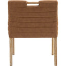 Meridian Aimee Cognac Vegan Leather Dining Arm Chair IMAGE 5