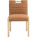  Color_Cognac -- Aimee Cognac Vegan Leather Upholstered Dining Side Chair IMAGE 3