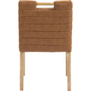 Meridian Aimee Cognac Vegan Leather Dining Side Chair IMAGE 5