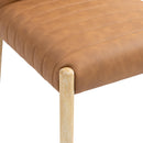  Color_Cognac -- Aimee Cognac Vegan Leather Upholstered Dining Side Chair IMAGE 7