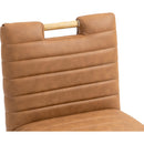  Color_Cognac -- Aimee Cognac Vegan Leather Upholstered Dining Side Chair IMAGE 8