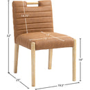  Color_Cognac -- Aimee Cognac Vegan Leather Upholstered Dining Side Chair IMAGE 9