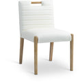  Color_Cream -- Aimee Cream Vegan Leather Upholstered Dining Side Chair IMAGE 1