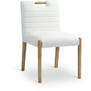  Color_Cream -- Aimee Cream Vegan Leather Upholstered Dining Side Chair IMAGE 1