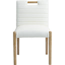 Meridian Aimee Cream Vegan Leather Dining Side Chair IMAGE 2