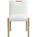  Color_Cream -- Aimee Cream Vegan Leather Upholstered Dining Side Chair IMAGE 2