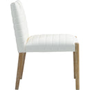  Color_Cream -- Aimee Cream Vegan Leather Upholstered Dining Side Chair IMAGE 3