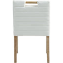  Color_Cream -- Aimee Cream Vegan Leather Upholstered Dining Side Chair IMAGE 4