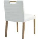  Color_Cream -- Aimee Cream Vegan Leather Upholstered Dining Side Chair IMAGE 5