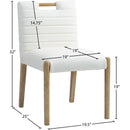  Color_Cream -- Aimee Cream Vegan Leather Upholstered Dining Side Chair IMAGE 8