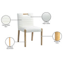  Color_Cream -- Aimee Cream Vegan Leather Upholstered Dining Side Chair IMAGE 9