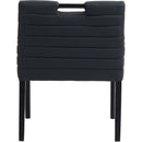 Meridian Aimee Black Vegan Leather Dining Arm Chair IMAGE 4