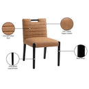  Color_Cognac -- Aimee Cognac Vegan Leather Upholstered Dining Side Chair IMAGE 10