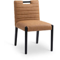  Color_Cognac -- Aimee Cognac Vegan Leather Upholstered Dining Side Chair IMAGE 1