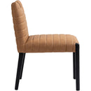  Color_Cognac -- Aimee Cognac Vegan Leather Upholstered Dining Side Chair IMAGE 4
