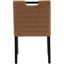  Color_Cognac -- Aimee Cognac Vegan Leather Upholstered Dining Side Chair IMAGE 5