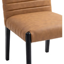  Color_Cognac -- Aimee Cognac Vegan Leather Upholstered Dining Side Chair IMAGE 7