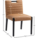  Color_Cognac -- Aimee Cognac Vegan Leather Upholstered Dining Side Chair IMAGE 9