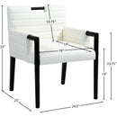 Meridian Aimee Cream Vegan Leather Dining Arm Chair IMAGE 9