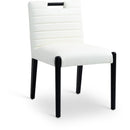 Meridian Aimee Cream Vegan Leather Dining Side Chair IMAGE 1