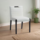  Color_Cream -- Aimee Cream Vegan Leather Upholstered Dining Side Chair IMAGE 2