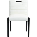  Color_Cream -- Aimee Cream Vegan Leather Upholstered Dining Side Chair IMAGE 3