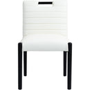 Meridian Aimee Cream Vegan Leather Dining Side Chair IMAGE 3