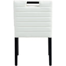  Color_Cream -- Aimee Cream Vegan Leather Upholstered Dining Side Chair IMAGE 5