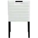 Meridian Aimee Cream Vegan Leather Dining Side Chair IMAGE 5