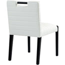  Color_Cream -- Aimee Cream Vegan Leather Upholstered Dining Side Chair IMAGE 6