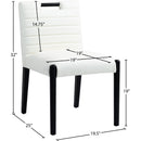  Color_Cream -- Aimee Cream Vegan Leather Upholstered Dining Side Chair IMAGE 9