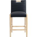 Meridian Aimee Black Vegan Leather Counter Stool IMAGE 3