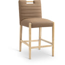  Color_Brown -- Aimee Brown Vegan Leather Upholstered Counter Stool IMAGE 1