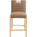  Color_Brown -- Aimee Brown Vegan Leather Upholstered Counter Stool IMAGE 3