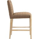  Color_Brown -- Aimee Brown Vegan Leather Upholstered Counter Stool IMAGE 4