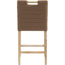  Color_Brown -- Aimee Brown Vegan Leather Upholstered Counter Stool IMAGE 5