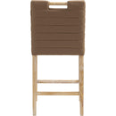 Meridian Aimee Brown Vegan Leather Counter Stool IMAGE 5