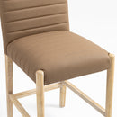  Color_Brown -- Aimee Brown Vegan Leather Upholstered Counter Stool IMAGE 7
