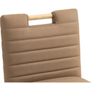  Color_Brown -- Aimee Brown Vegan Leather Upholstered Counter Stool IMAGE 8