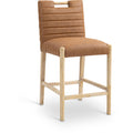  Color_Cognac -- Aimee Cognac Vegan Leather Upholstered Counter Stool IMAGE 1