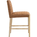  Color_Cognac -- Aimee Cognac Vegan Leather Upholstered Counter Stool IMAGE 4
