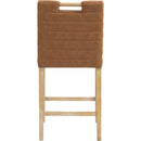  Color_Cognac -- Aimee Cognac Vegan Leather Upholstered Counter Stool IMAGE 5
