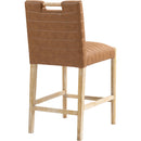 Color_Cognac -- Aimee Cognac Vegan Leather Upholstered Counter Stool IMAGE 6
