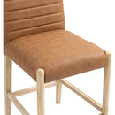  Color_Cognac -- Aimee Cognac Vegan Leather Upholstered Counter Stool IMAGE 7