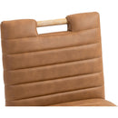 Color_Cognac -- Aimee Cognac Vegan Leather Upholstered Counter Stool IMAGE 8