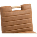 Meridian Aimee Cognac Vegan Leather Counter Stool IMAGE 8