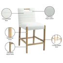  Color_Cream -- Aimee Cream Vegan Leather Upholstered Counter Stool IMAGE 10