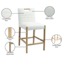 Meridian Aimee Cream Vegan Leather Counter Stool IMAGE 10