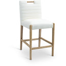  Color_Cream -- Aimee Cream Vegan Leather Upholstered Counter Stool IMAGE 1