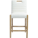  Color_Cream -- Aimee Cream Vegan Leather Upholstered Counter Stool IMAGE 3